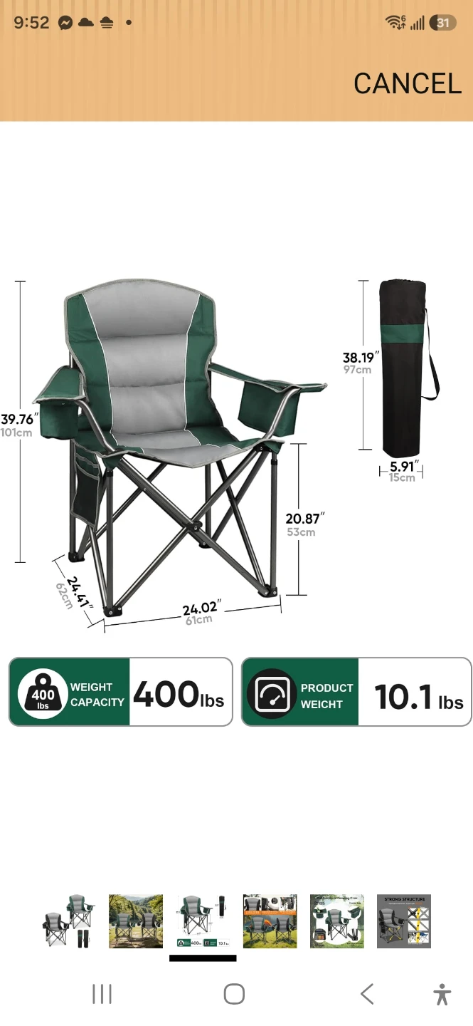 Heavy Duty Portable Camping [blsckChair