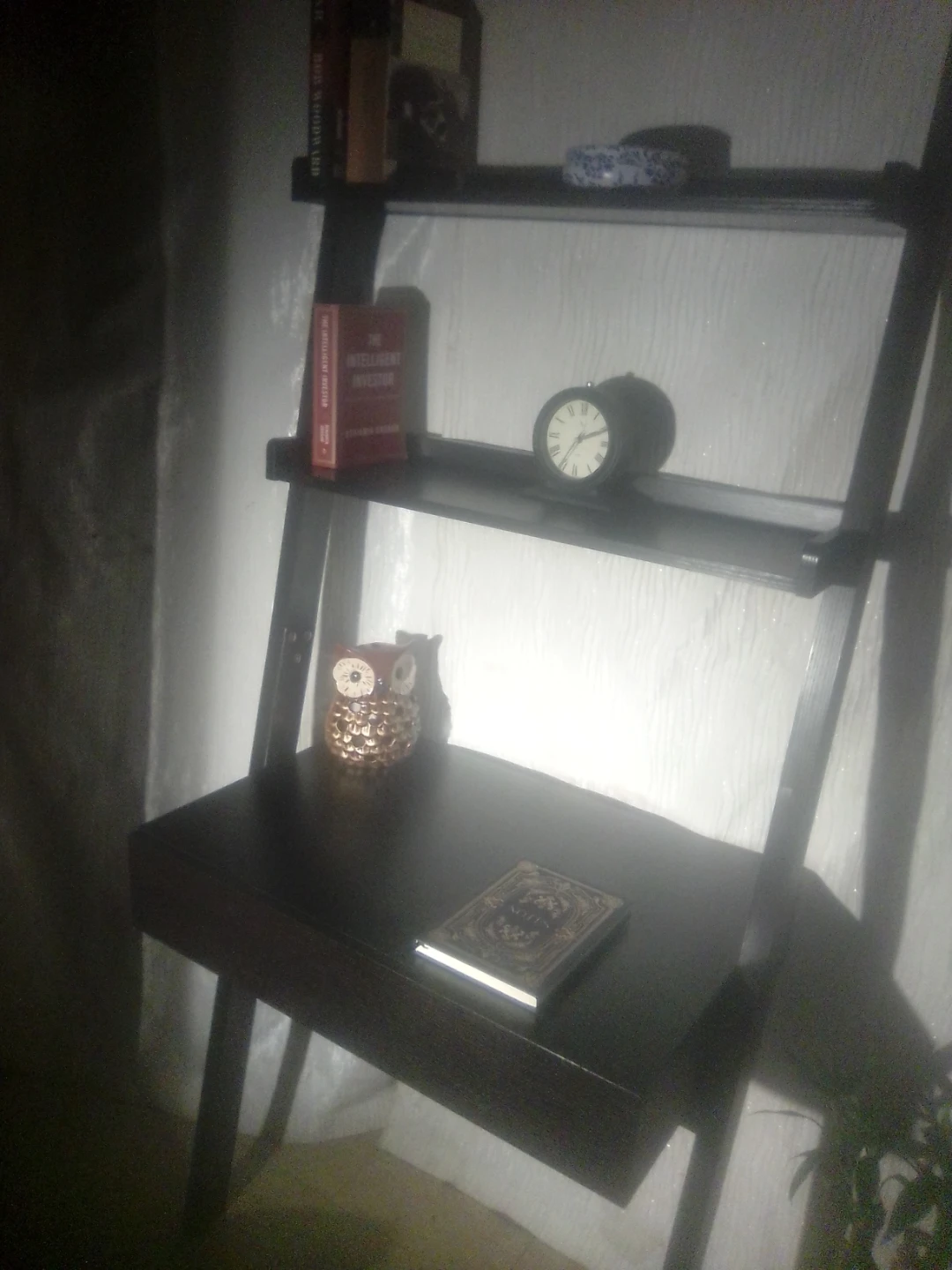 Black Ladder Desk Shelf