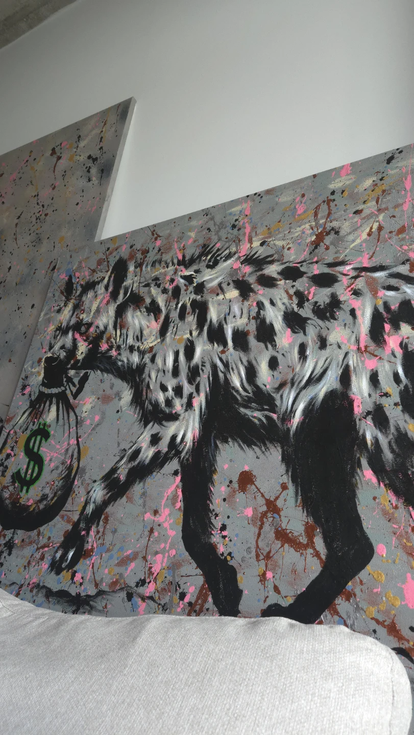 Large Hyena & Lion Wall Art - photo 5