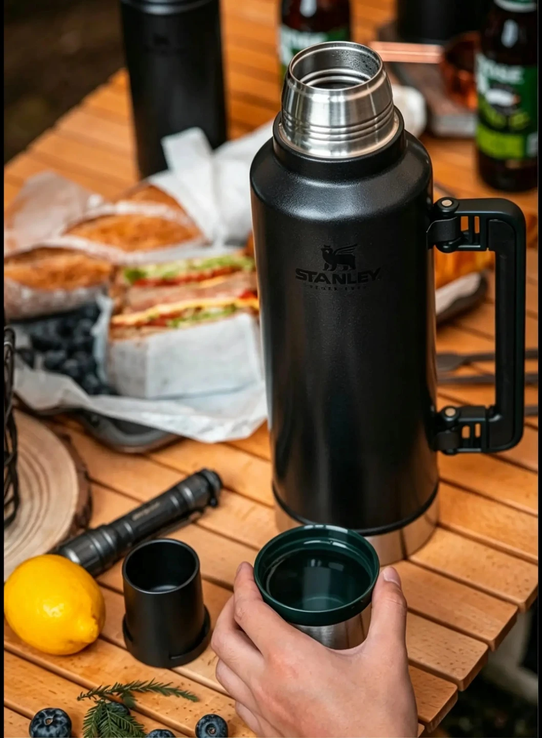 Stanley 2.5-Quart Thermal Bottle, Wide Mouth, Leak-Proof Lid