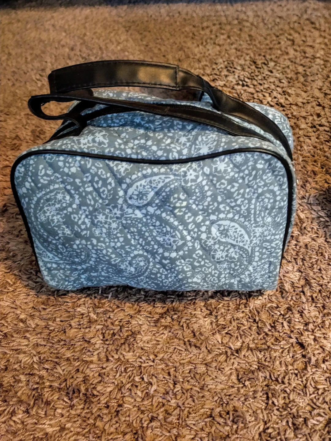 Blue and White Quilted Paisley 3 Piece Travel Set - photo 5