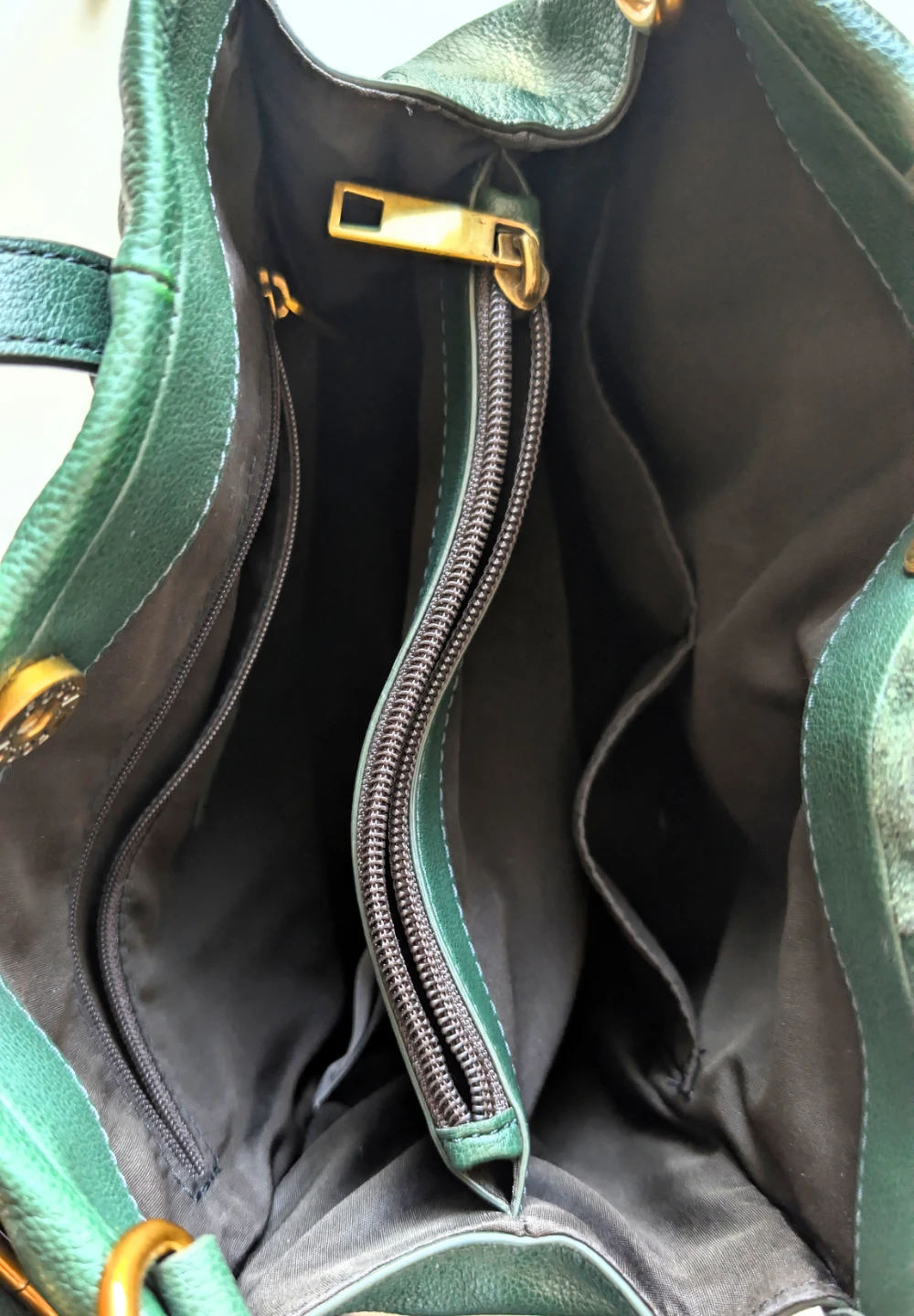 Fossil Kingston Leather Satchel in Pine Green - photo 3