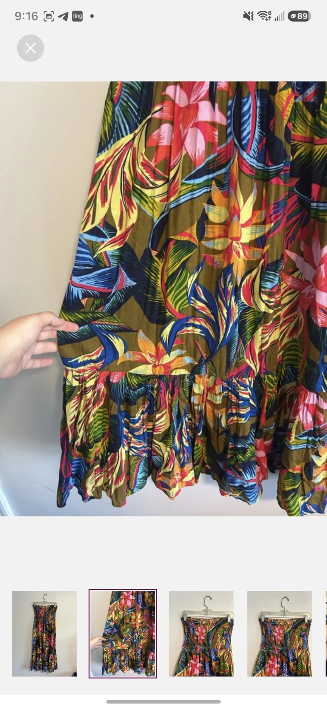 Aerie Tropical Floral Strapless Maxi Dress - photo 2