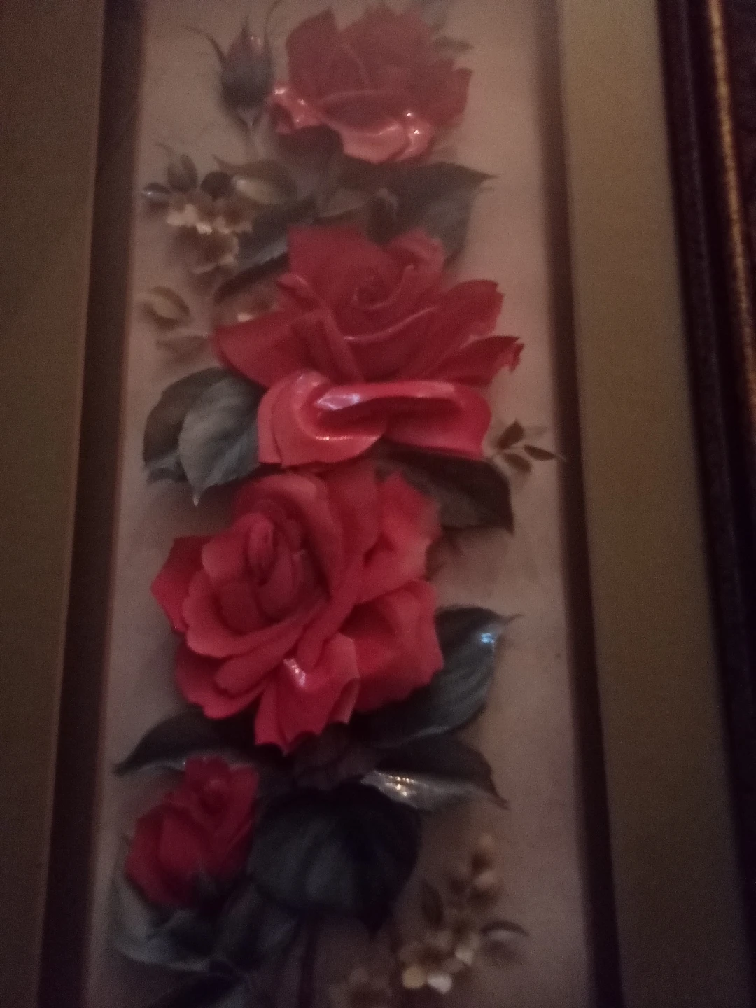 Vintage Framed Rose Floral Wall Art - photo 2