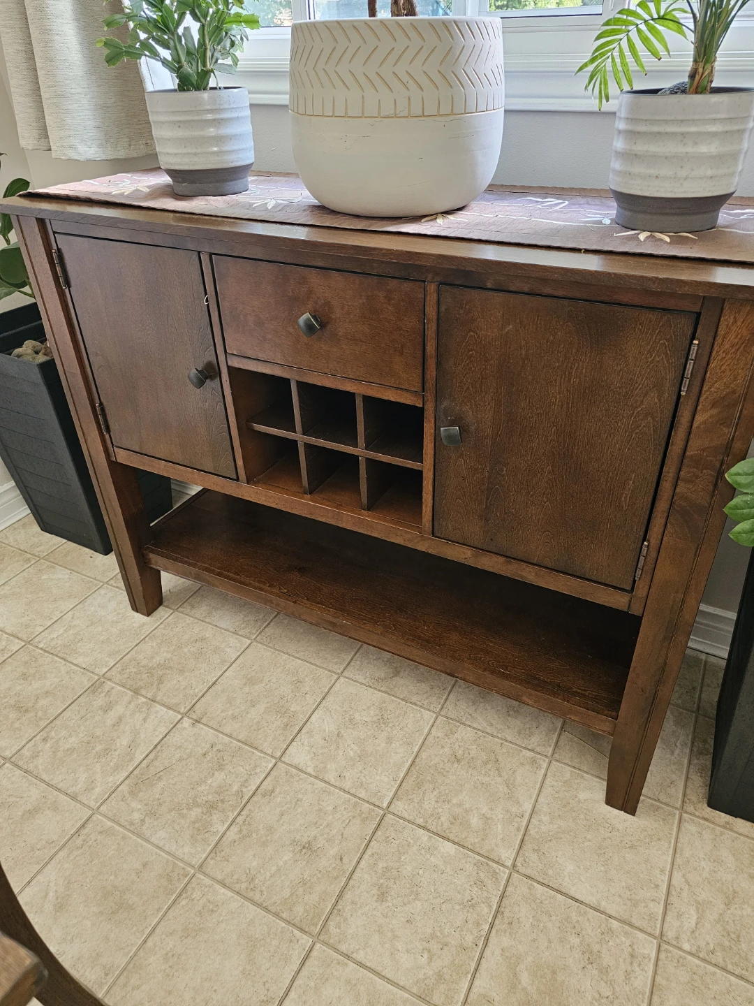 Dark Wood Dining Buffet Console with extension. - photo 3