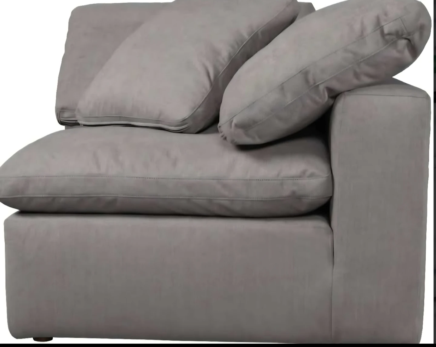 Moe's Terra Condo 2 Piece Grey Sectional Sofa Couch - photo 3