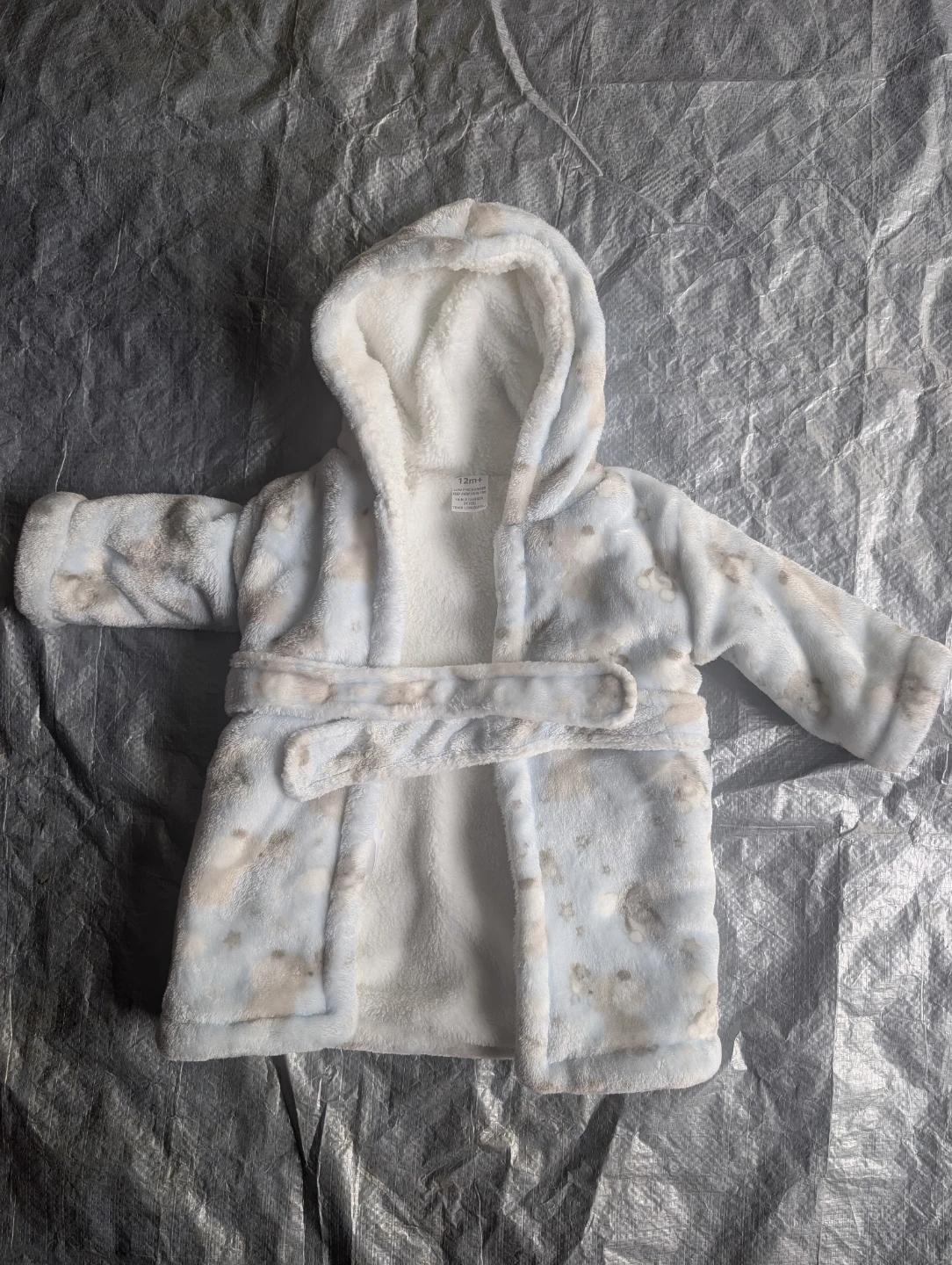 Baby plush hooded bathrobe, 12M - photo 3