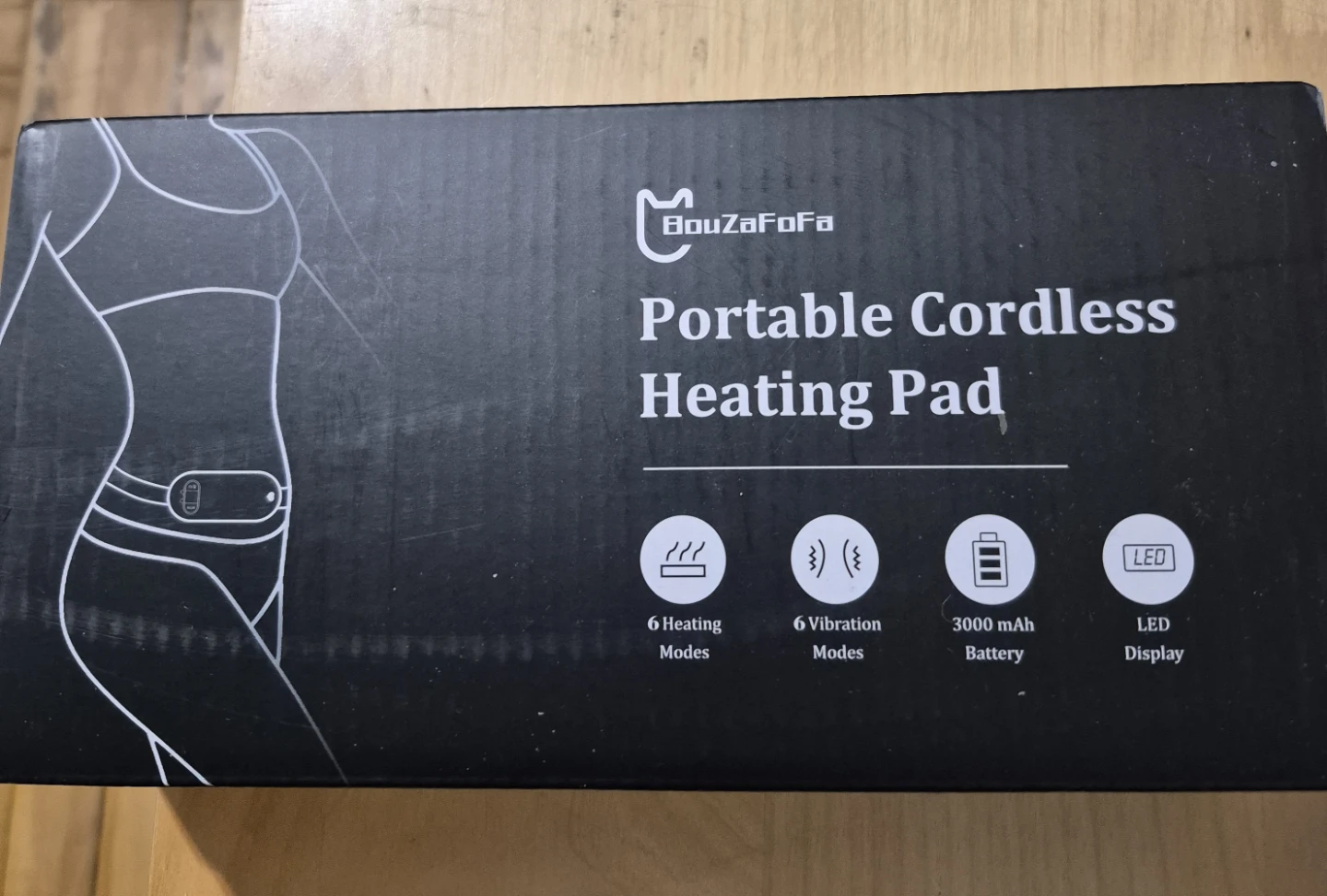 BNIB)Portable Cordless Heating Pad