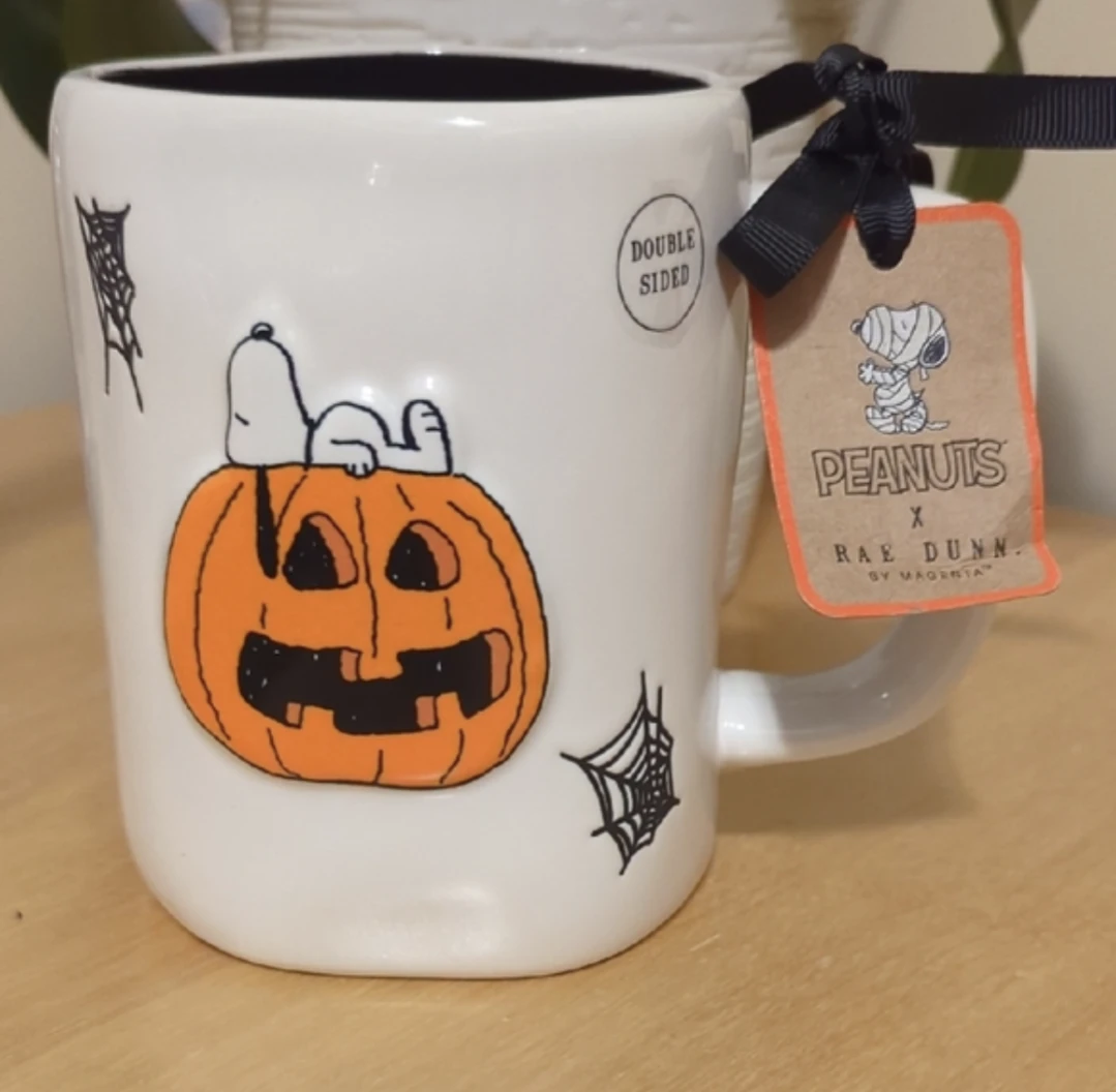 Rae Dunn Peanuts Snoopy Halloween Mug
