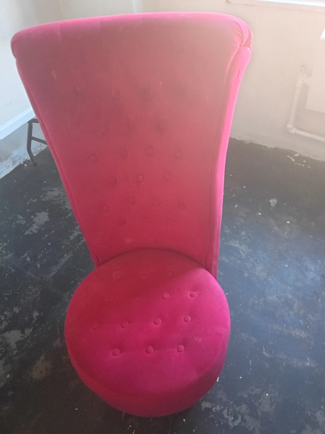 Red Velvet Storage Accent Chair