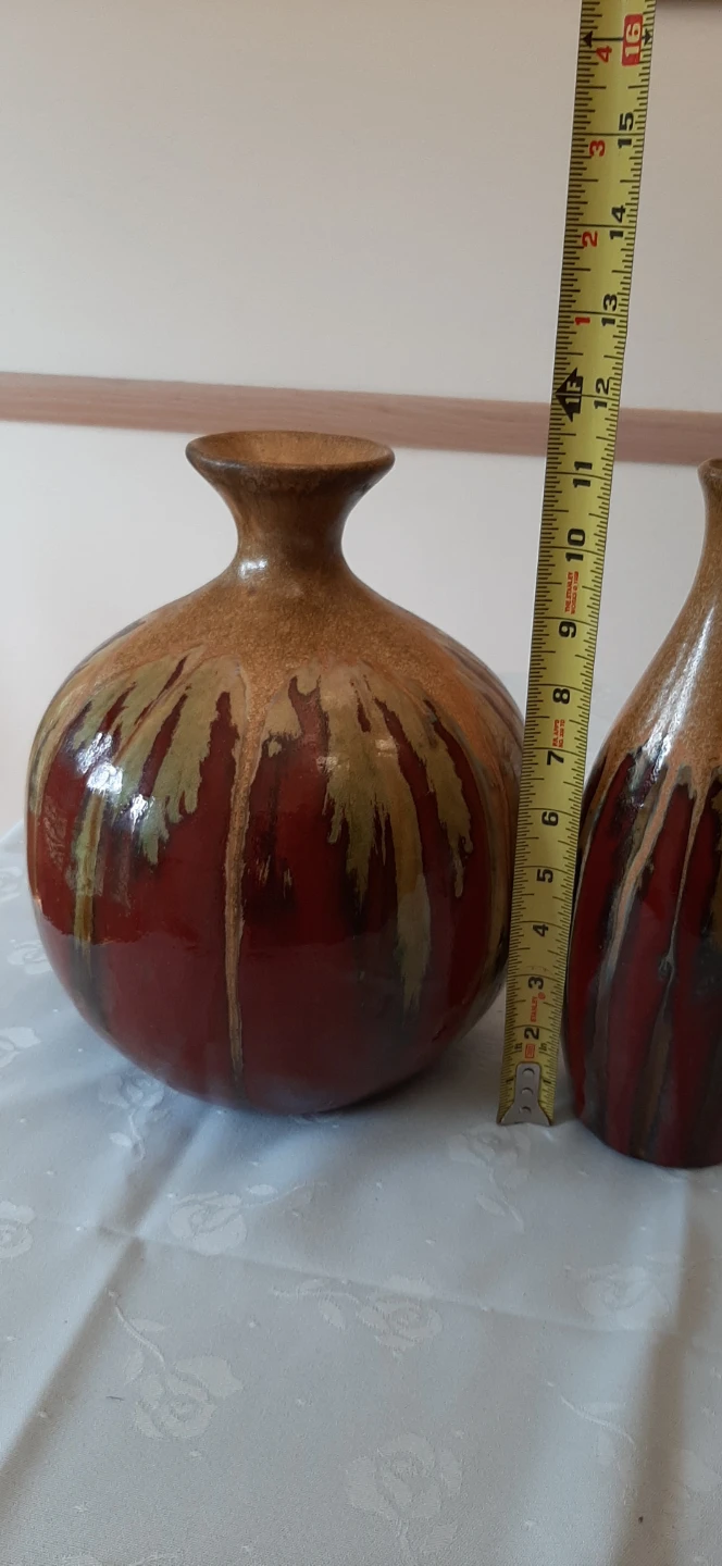 Modern drip glazed ceramic art pottery vases - photo 3