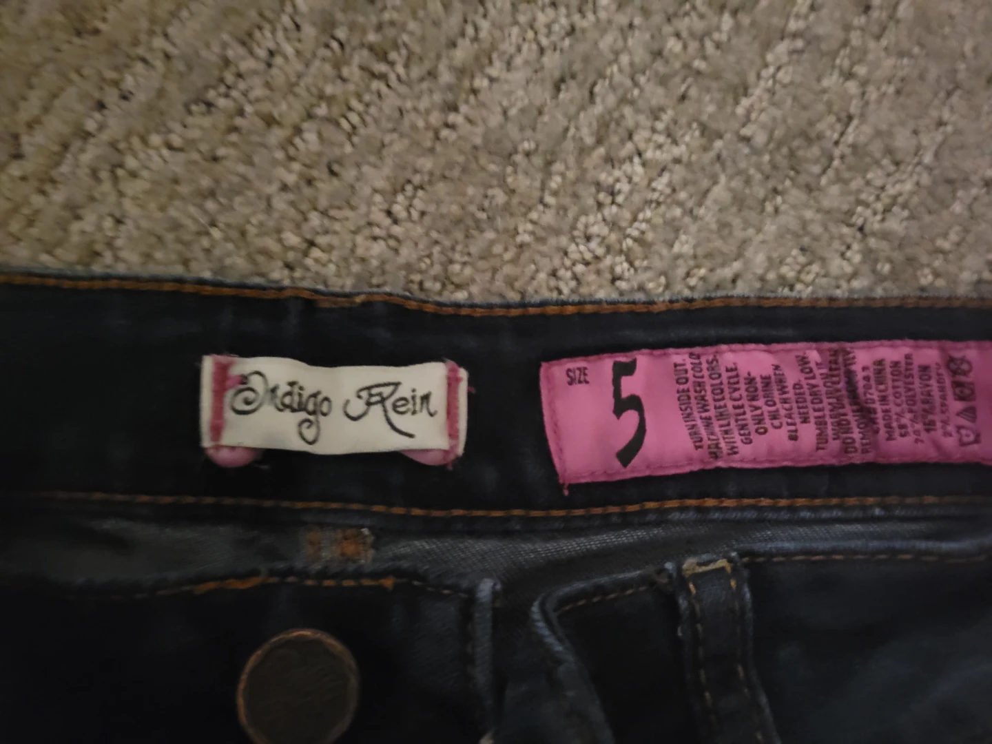 Y2k Indigo Rein Dark Wash Jeans Size 5 - photo 3