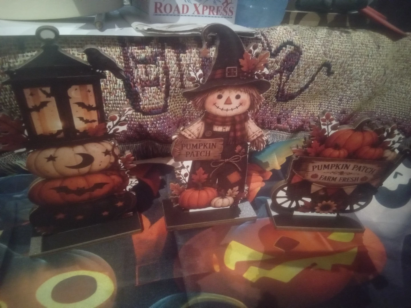 Set of 3 Halloween Wooden Tabletop Decorations