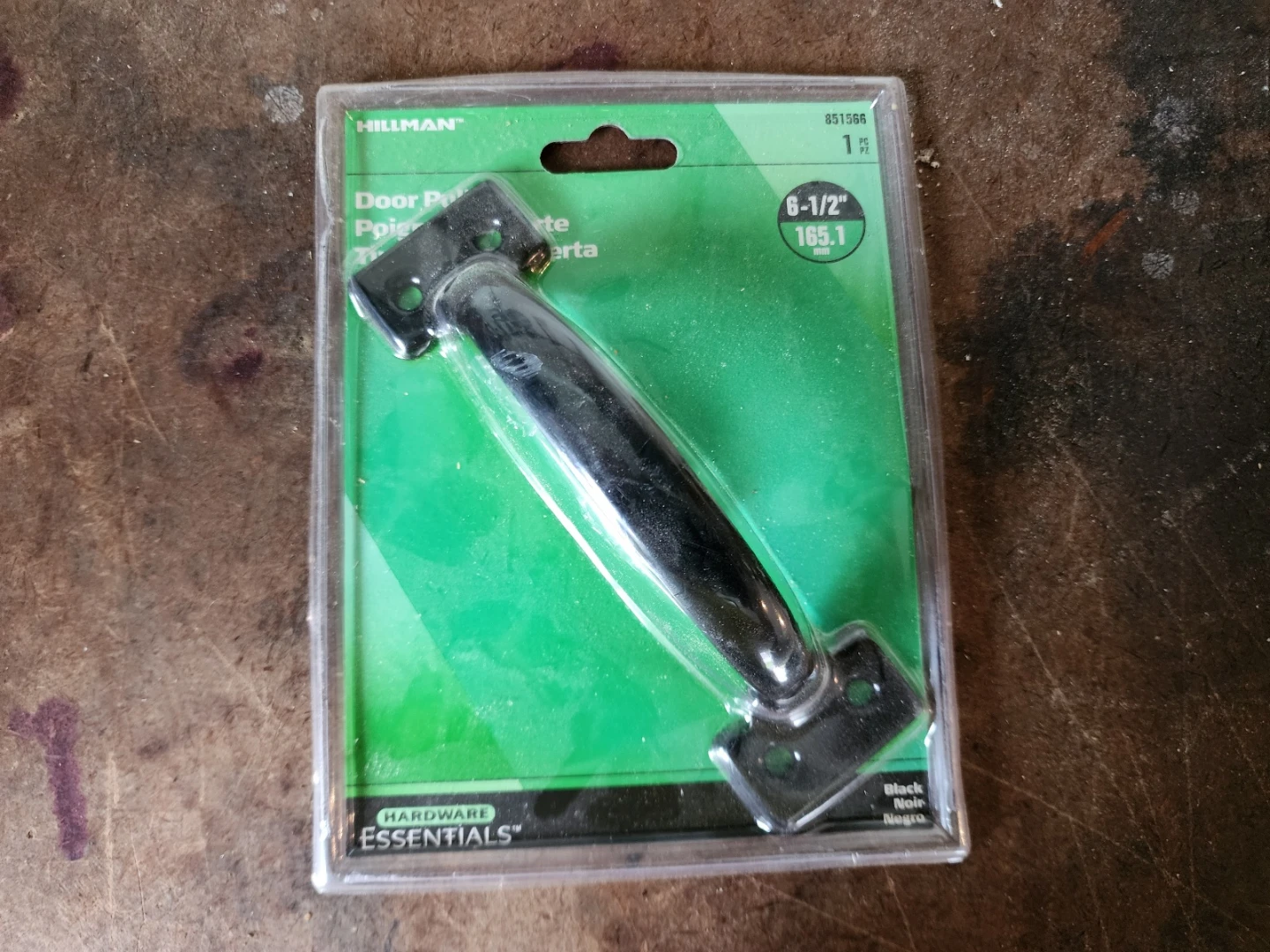 Door Pull, 6-1/2 Inch, Black
