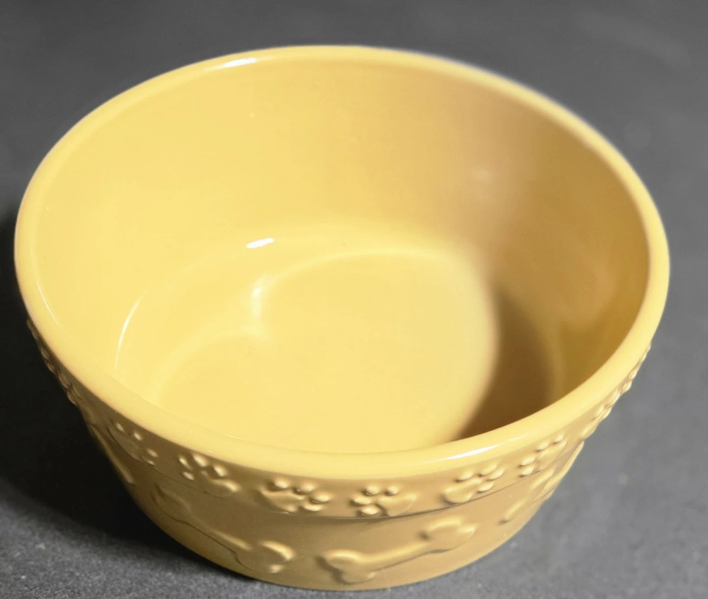 Bone & Paw Signature Pet Bowl - Medium - Yellow