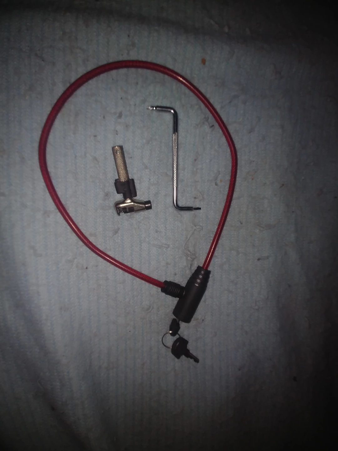 Red Cable Lock and Tool Set