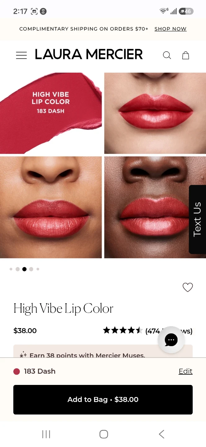 Laura Mercier High Vibe Lip Color - 183 Dash 🏈 - photo 5