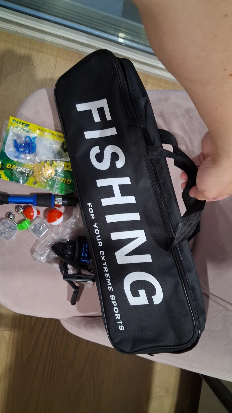 Fishing rod Reel Lures Hooks Line complete set - photo 2