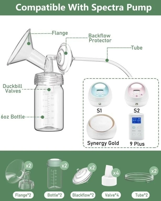 Spectra breast pump accessories and parts