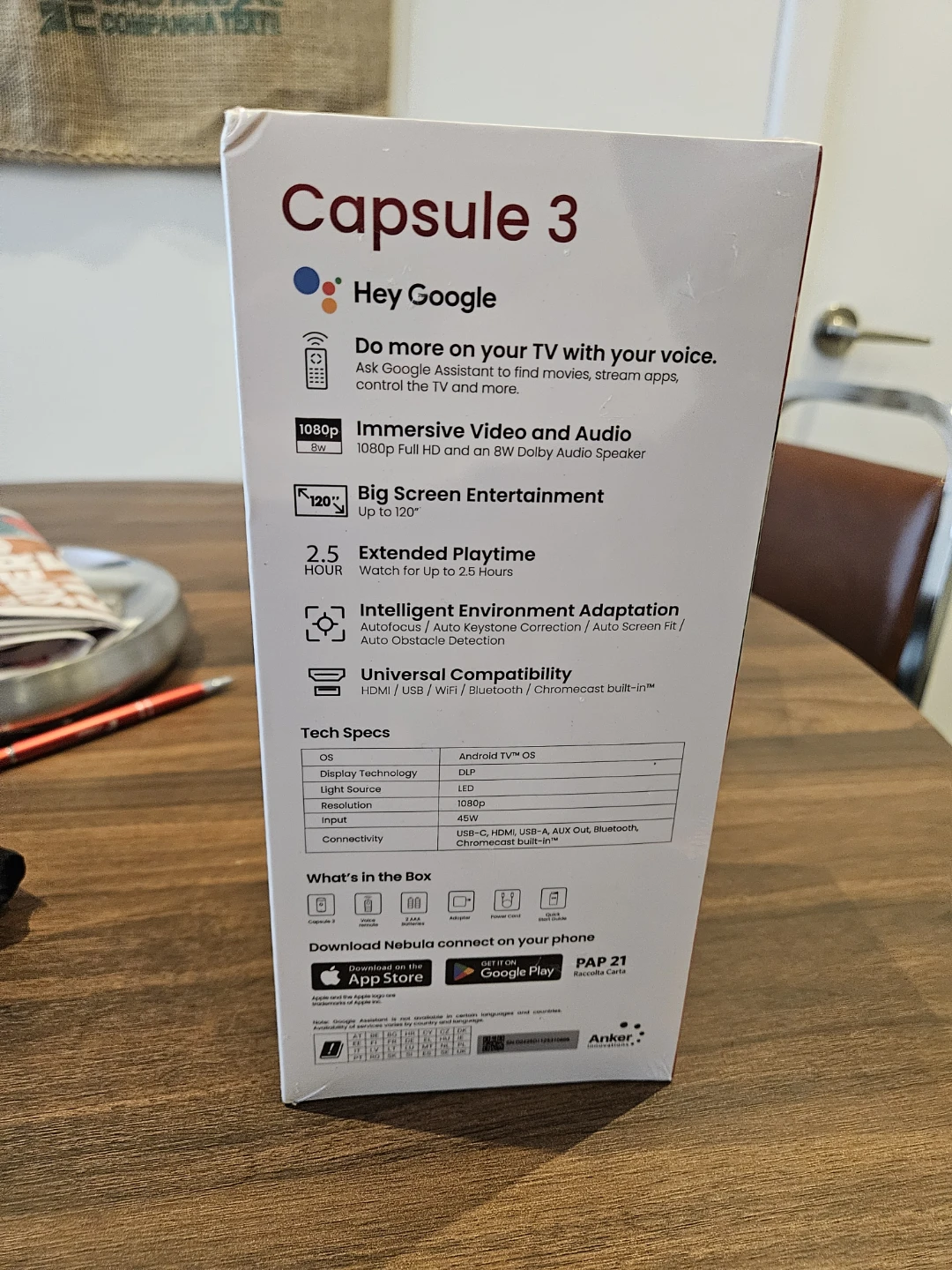 Anker Nebula Capsule 3 Pocket Projector brand new sealed - photo 5