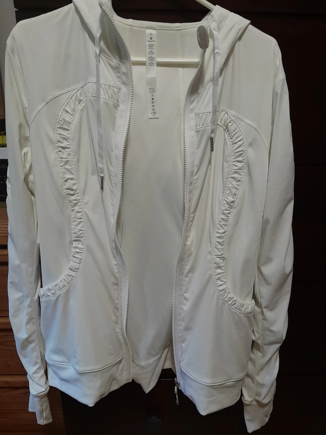 Lululemon White Hooded Jacket Size 12 - photo 2