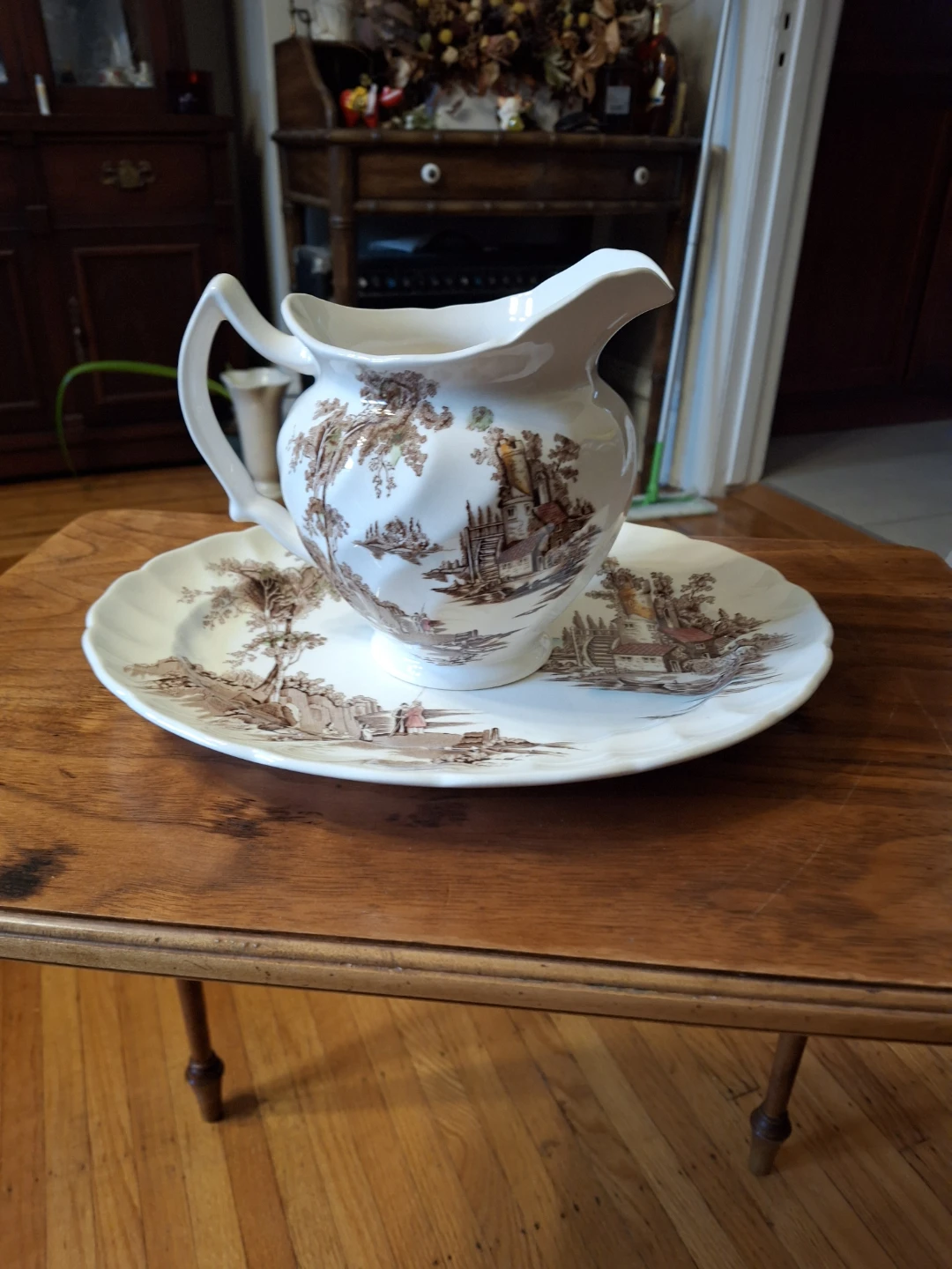 Johnson Brothers The Old Mill Pitcher and Platter