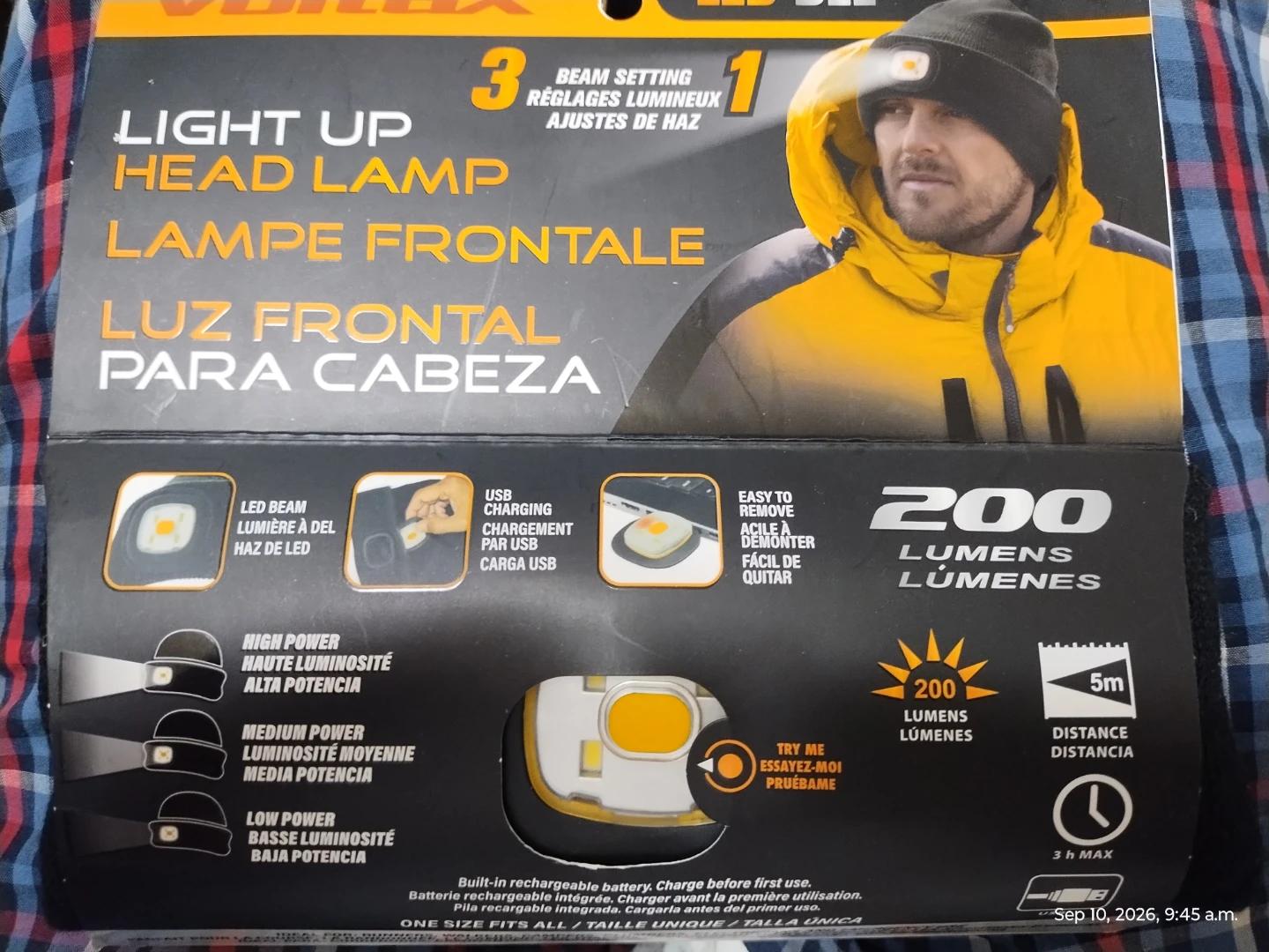 Voltex 200-Lumen USB Rechargeable LED Headlamp - photo 2