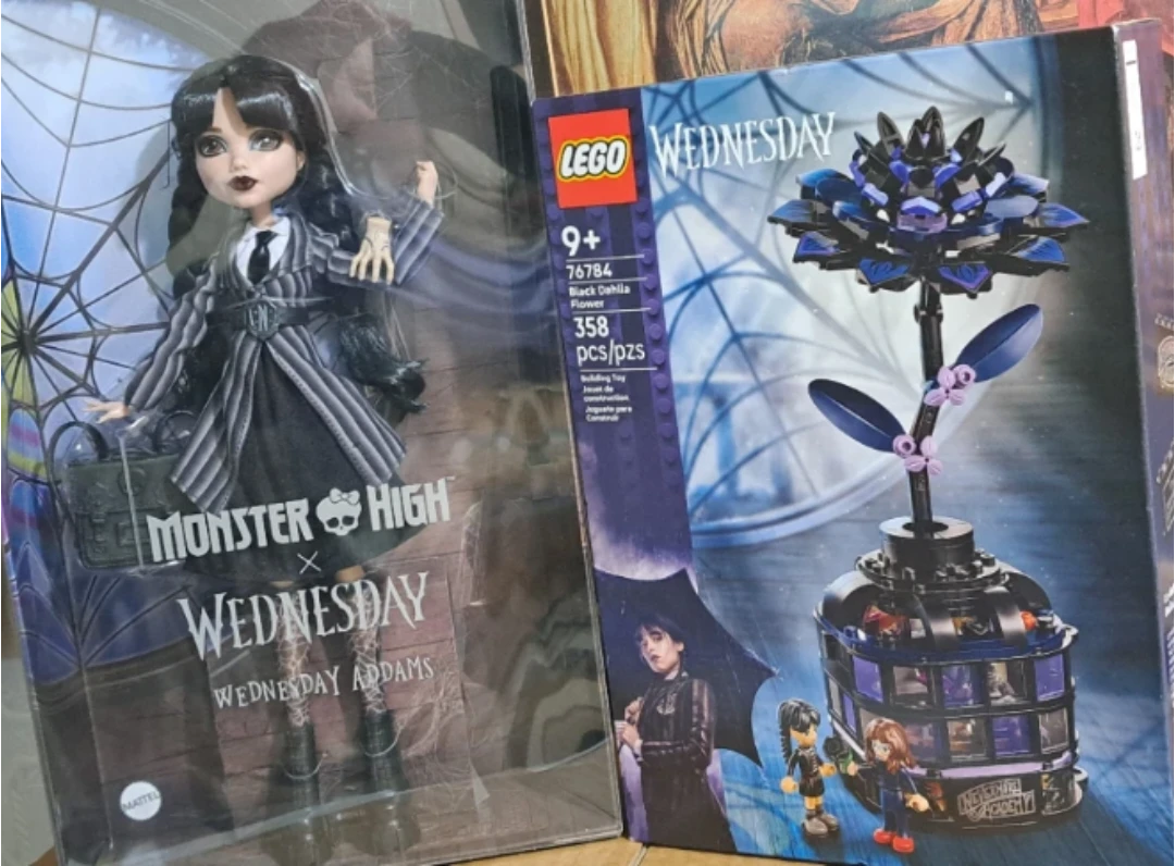 Monster High Wednesday Addams Doll and LEGO Black Dahlia Set - photo 2