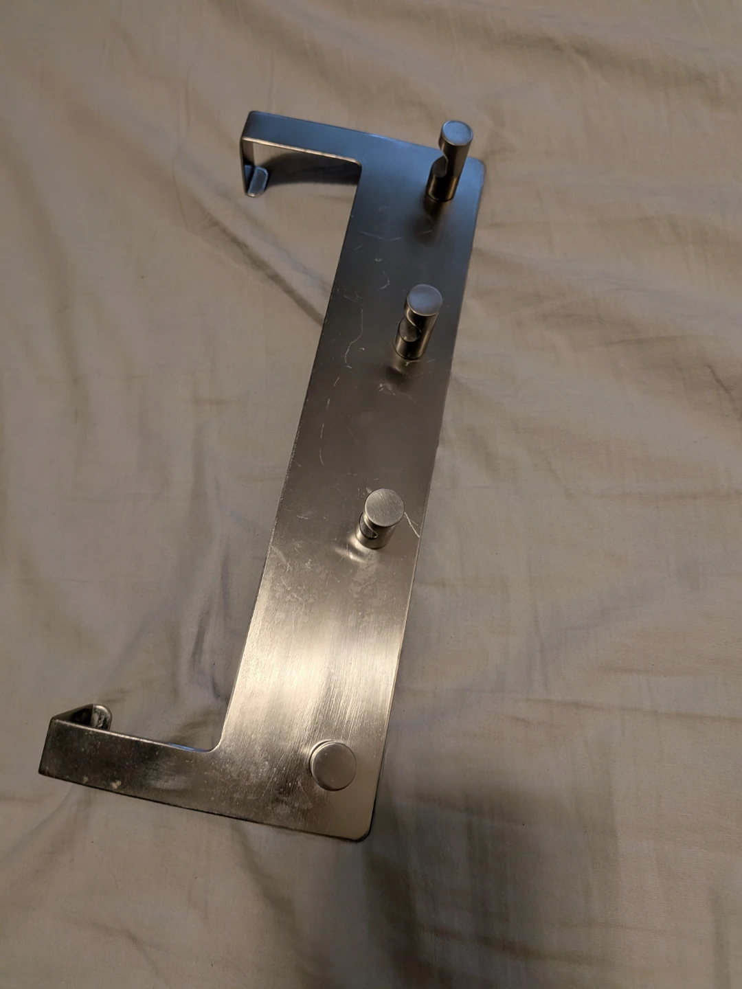 Over-the-Door Stainless Steel Hook Rack - photo 3
