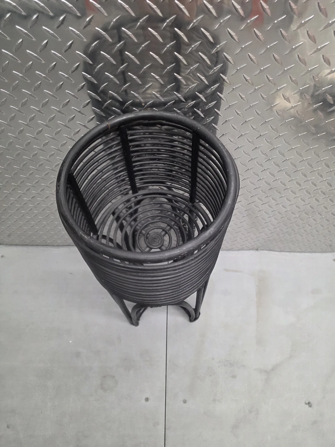 Black Rattan Plant Stand - photo 3