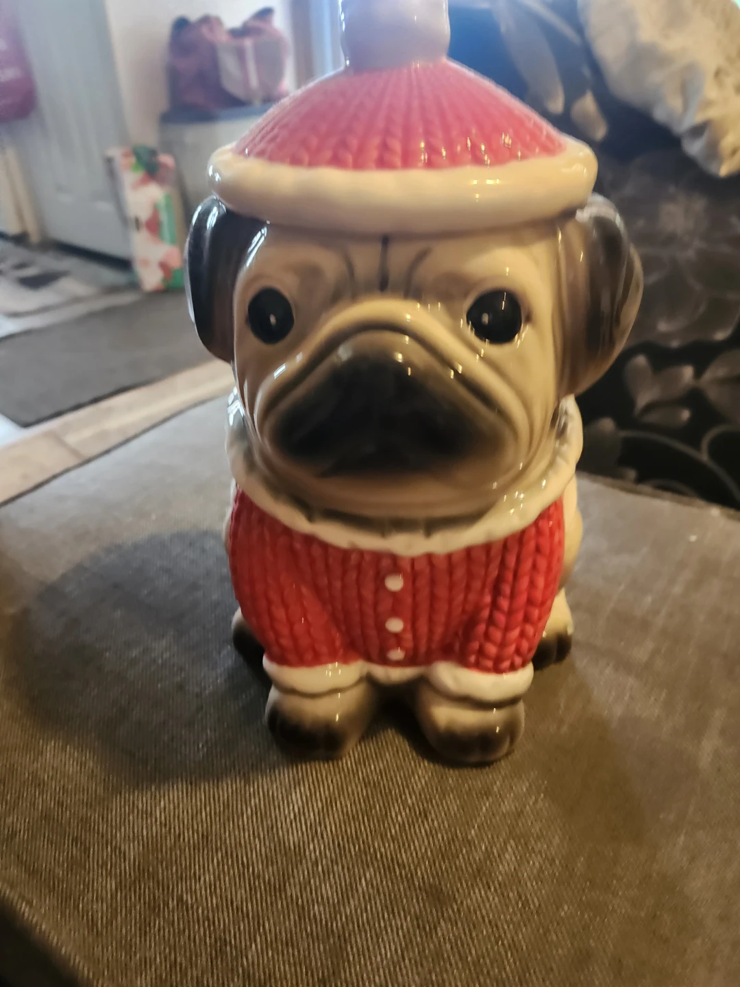 Ceramic Pug Cookie Jar
