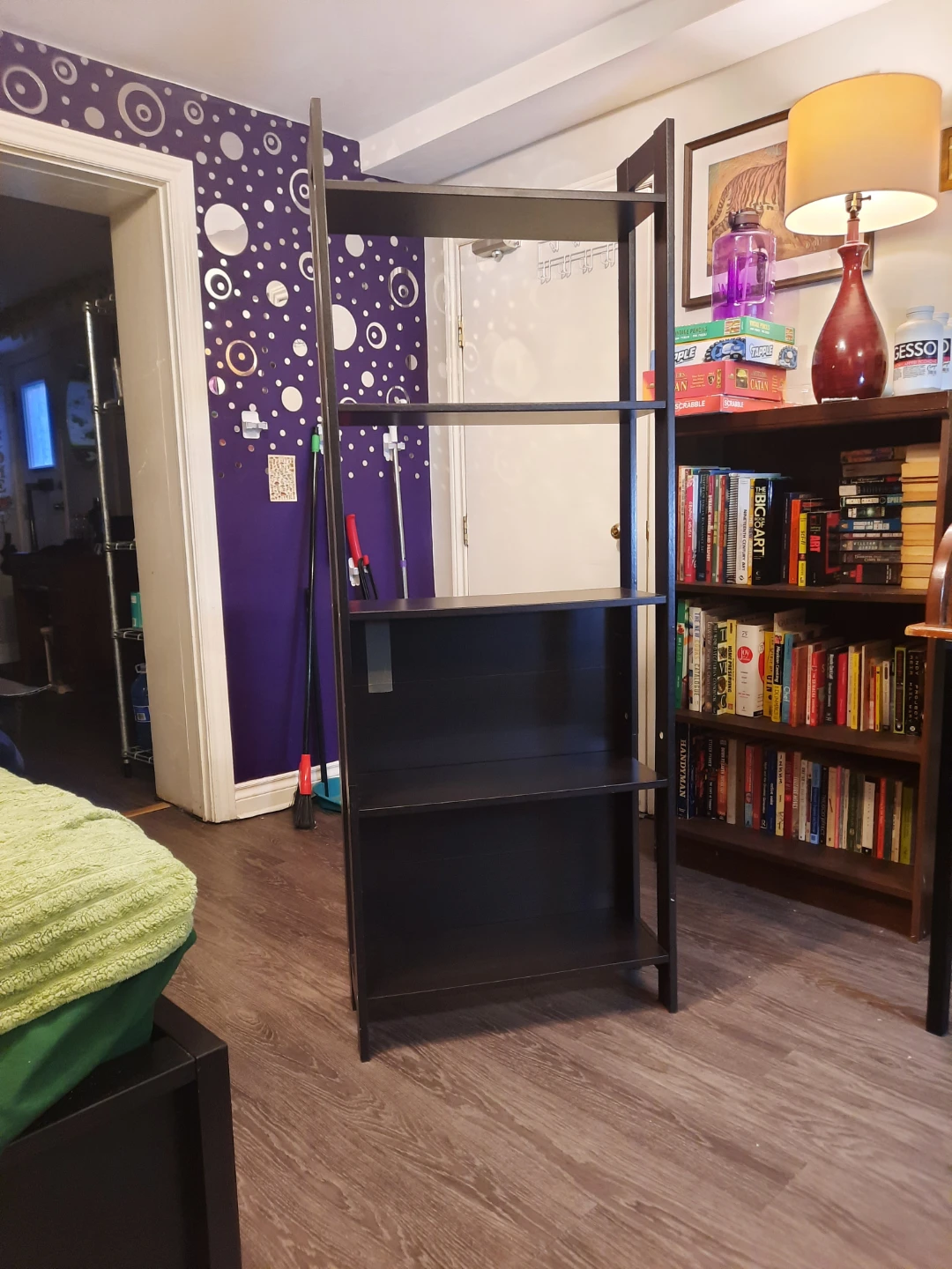 Dark Brown 4-Shelf Bookcase