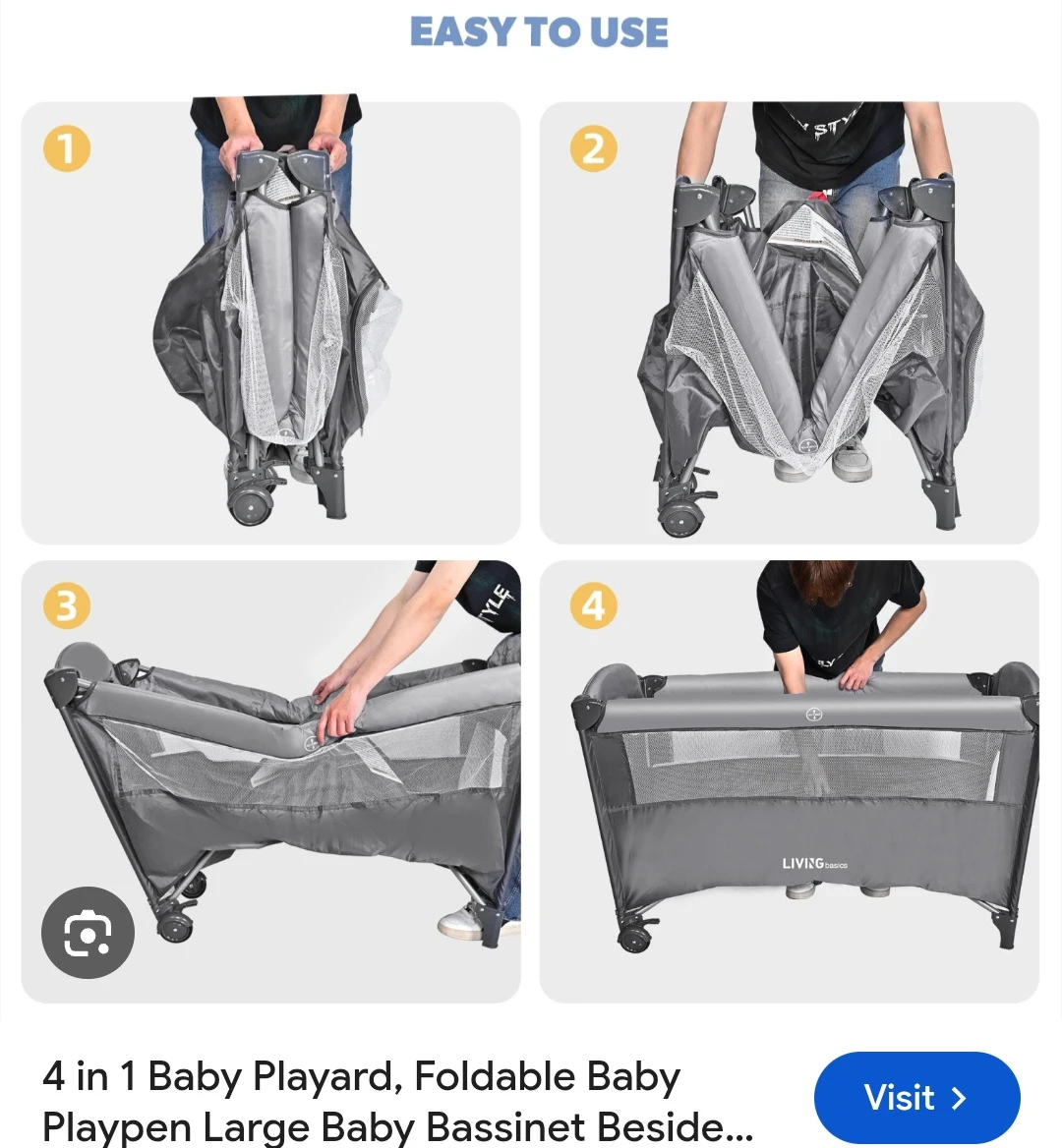 Portable Playpen Crib diaper change all in1 - photo 4
