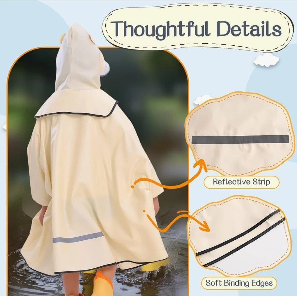 Kids Bear Rain Poncho - photo 5