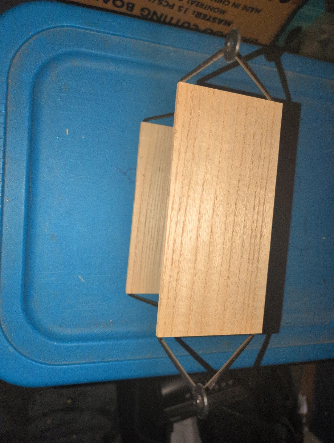 Two-tier metal and wood wall shelf - photo 3