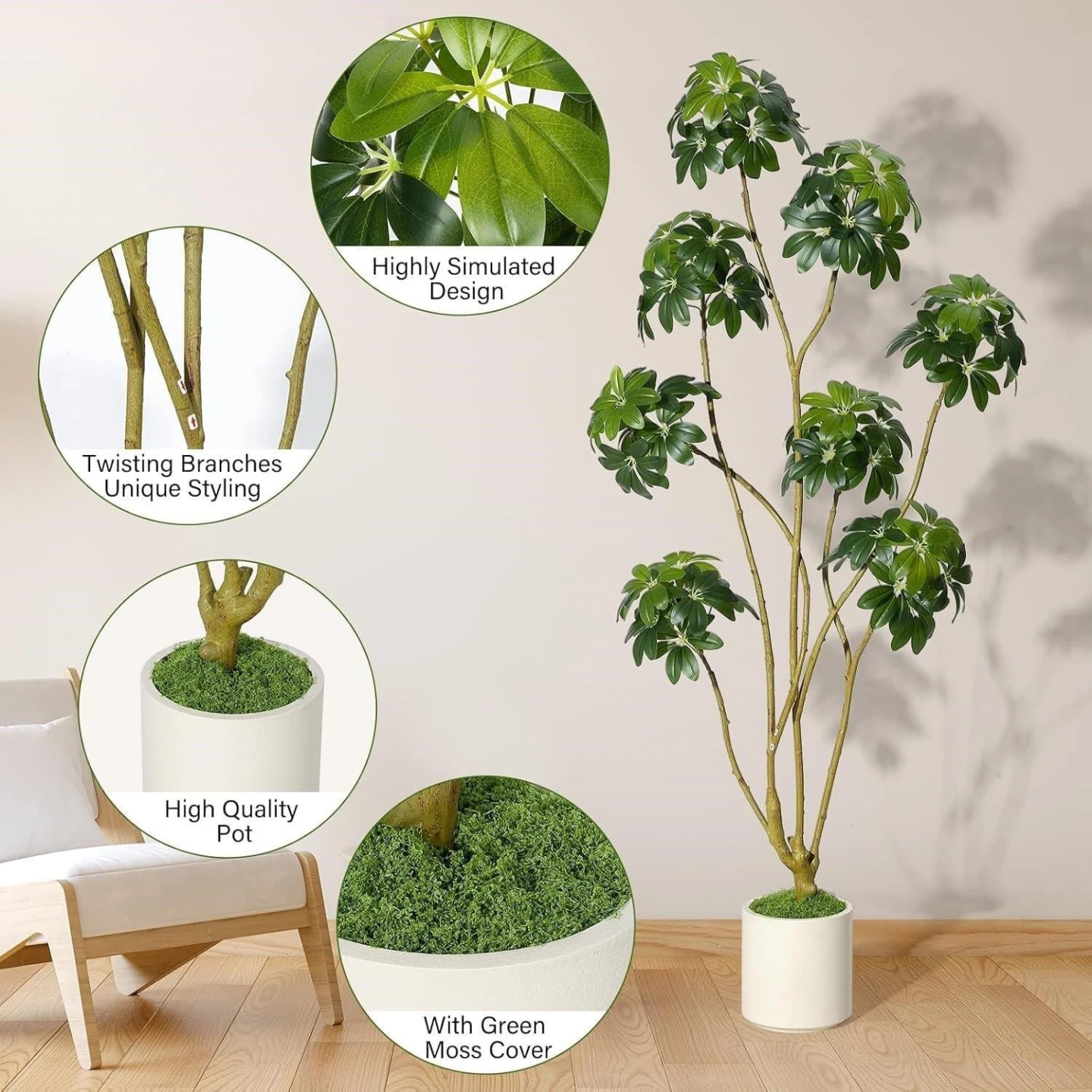 Artificial Schefflera Plant - photo 2