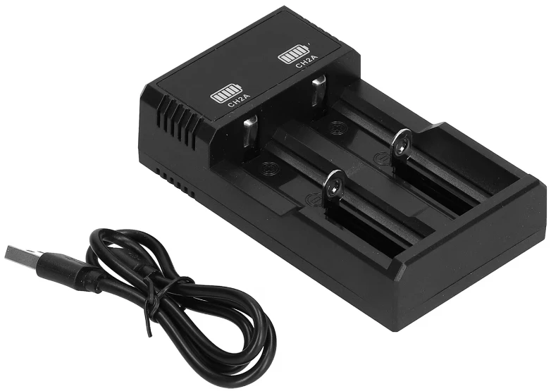 Battery Charger with 2x 2600mAh Button Top Rechargable Batteries - photo 2
