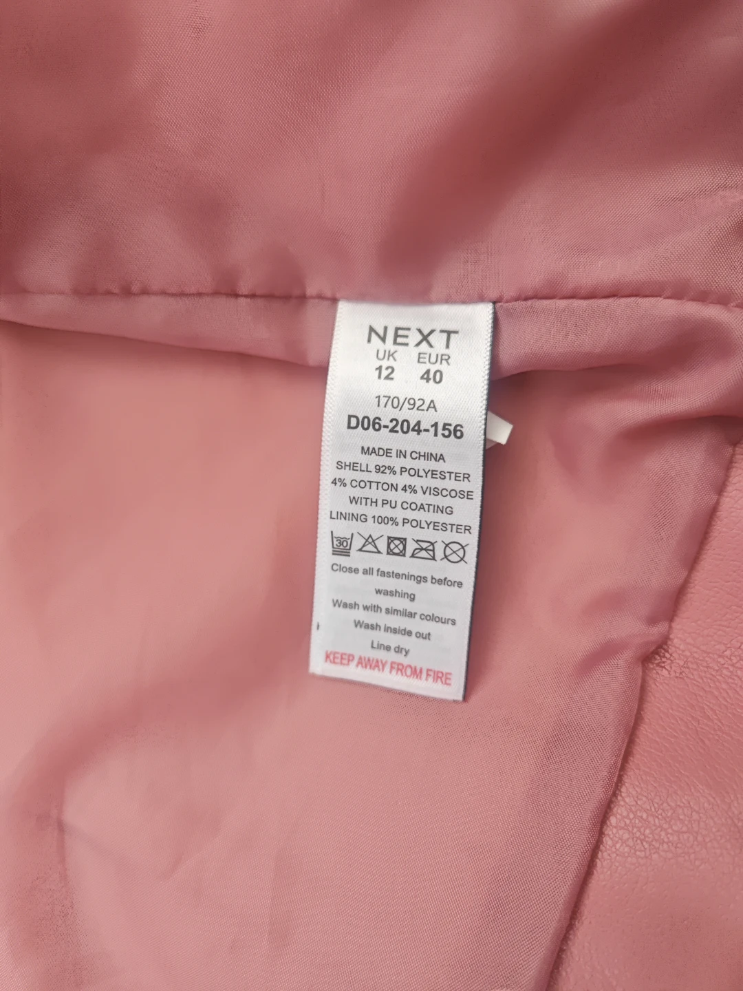 Next Pink Faux Biker Jacket - photo 3