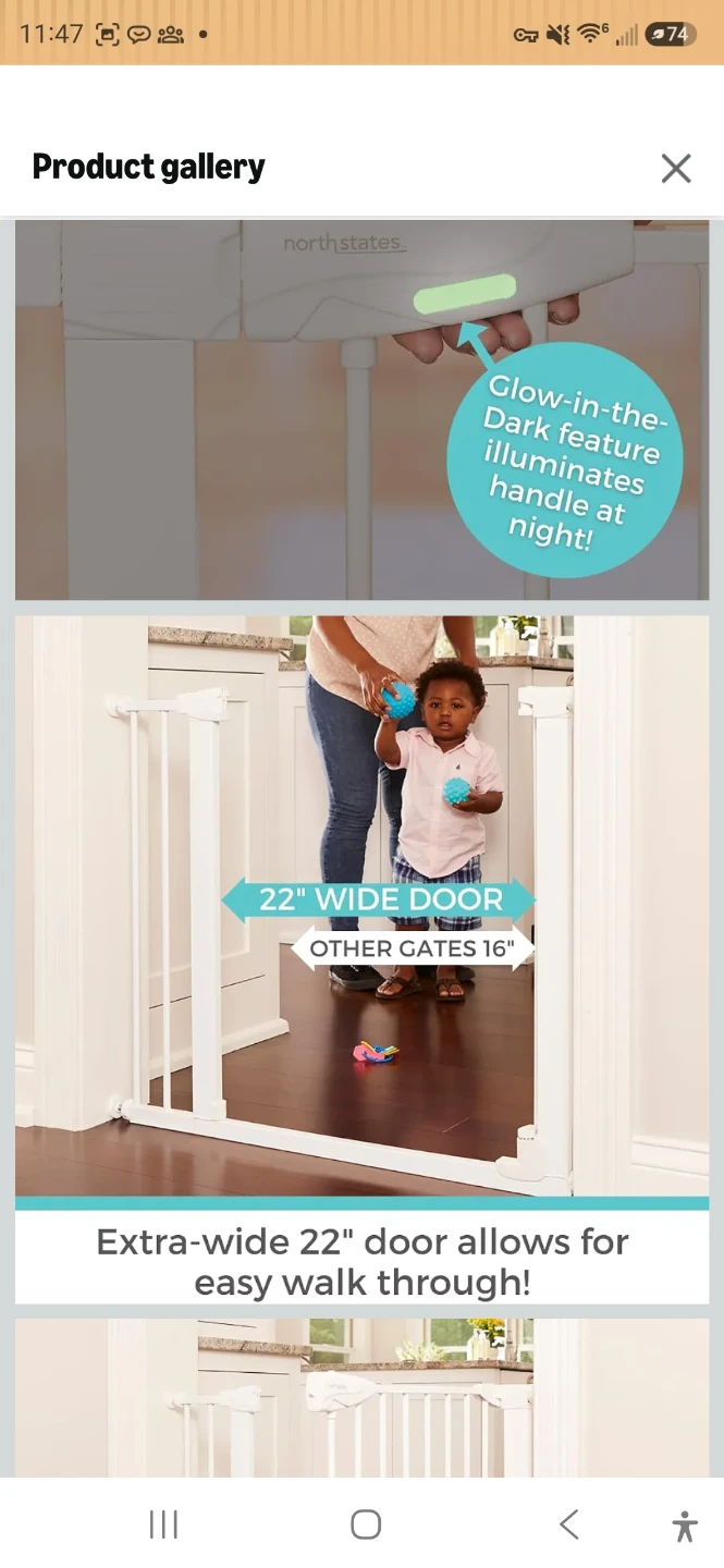 North States Glow-in-the-Dark Baby Gate - photo 3