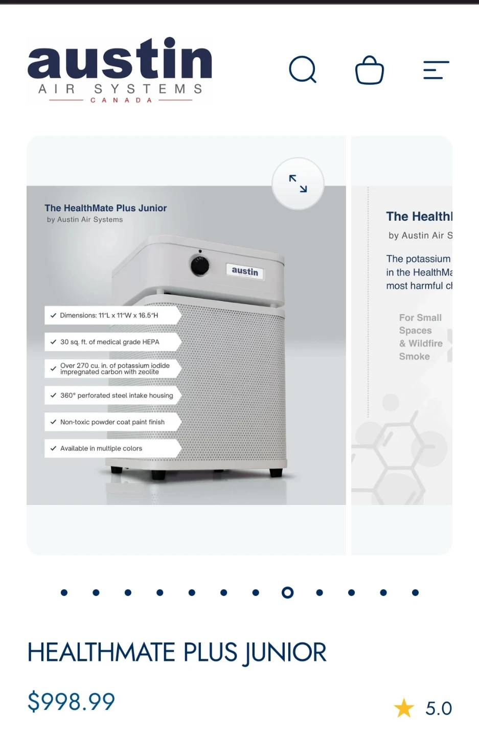 Austin Healthmate+ Jr. Air Purifier - photo 2