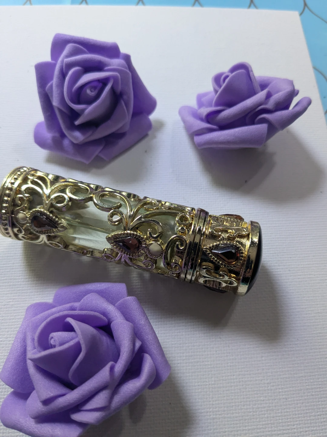 Gold and brown jewel oil dropper - photo 3
