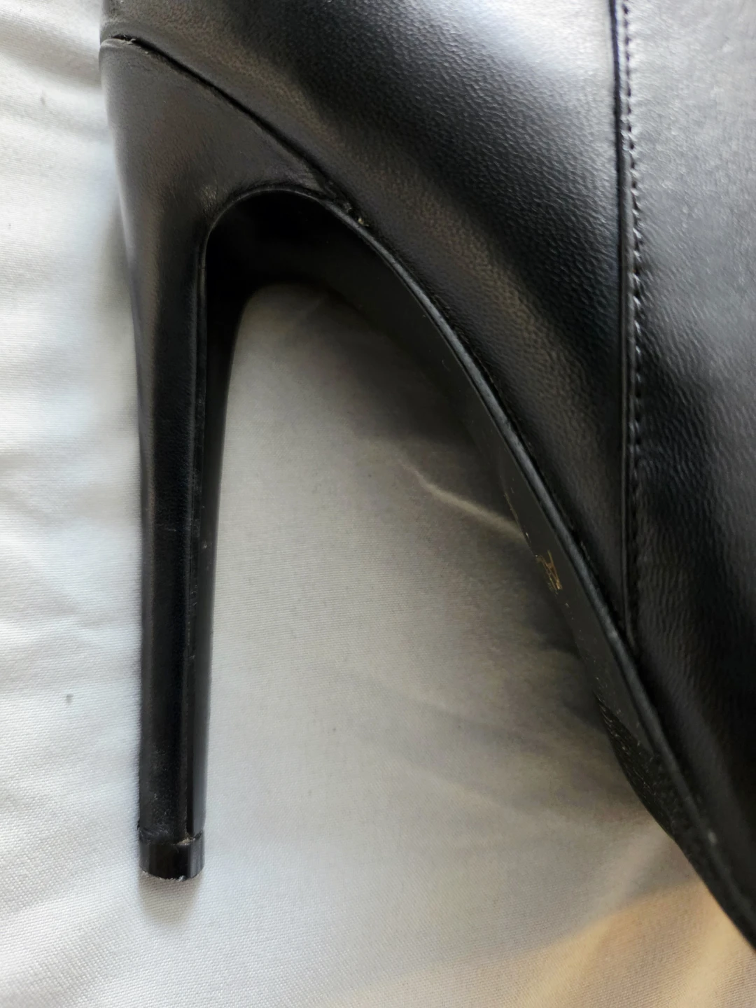 Black Leather Over-the-Knee Boots - photo 4