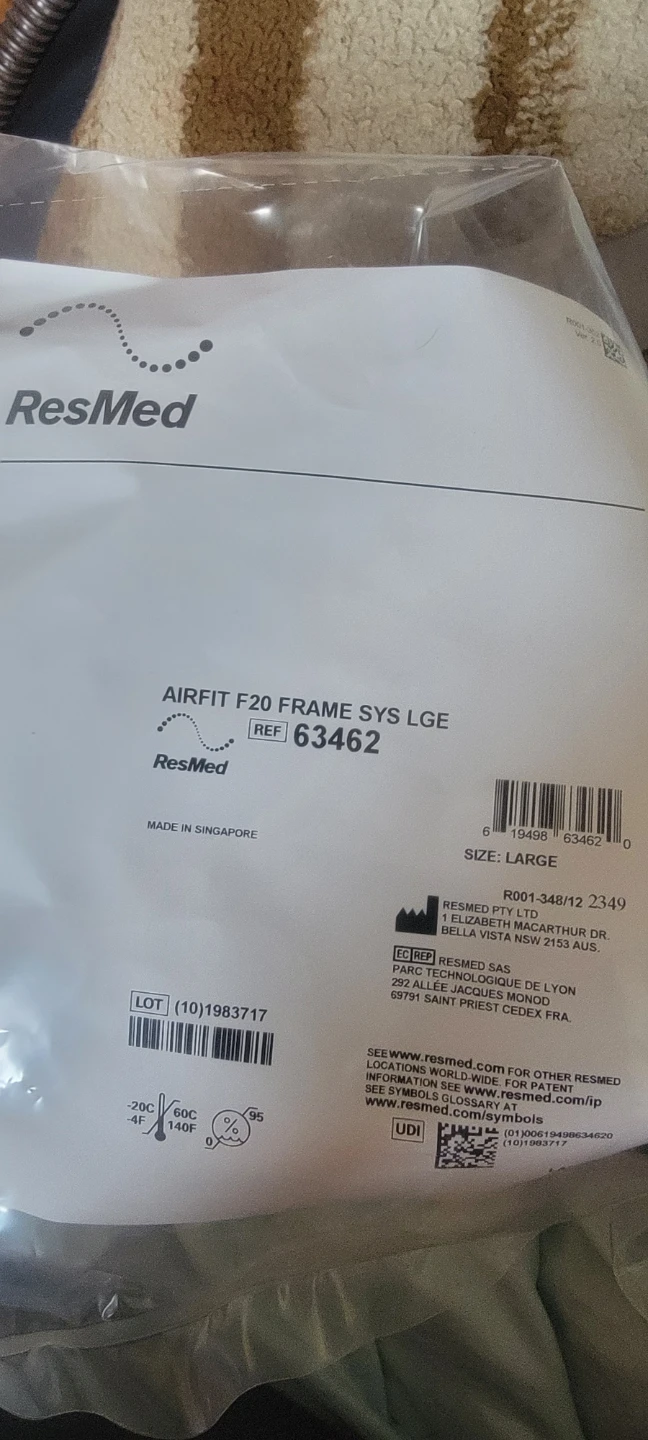 ResMed AirFit F20 Frame System W/Cushion (Large)
