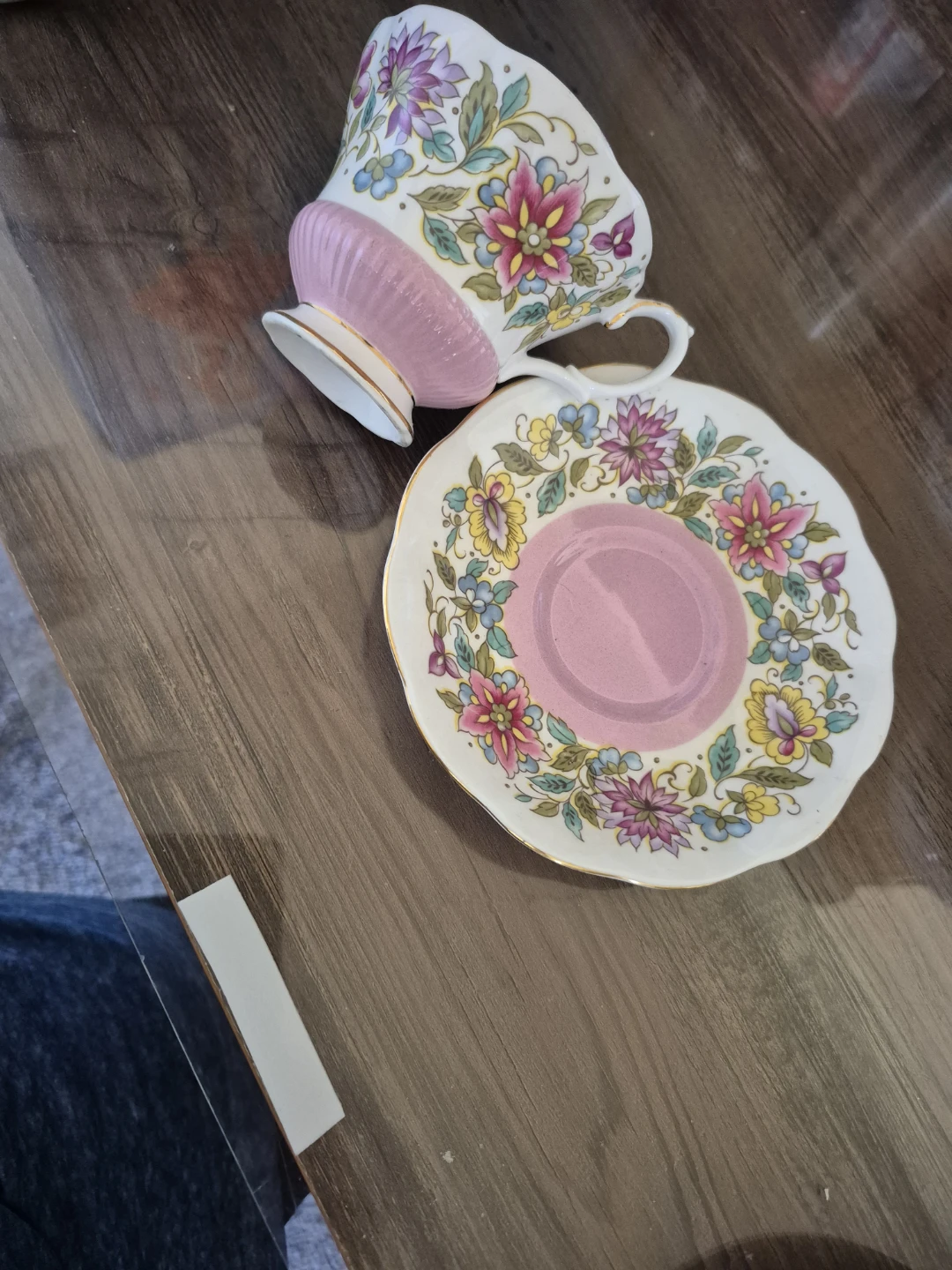 Vintage Queen Anne Bone China Teacup and Saucer - photo 2