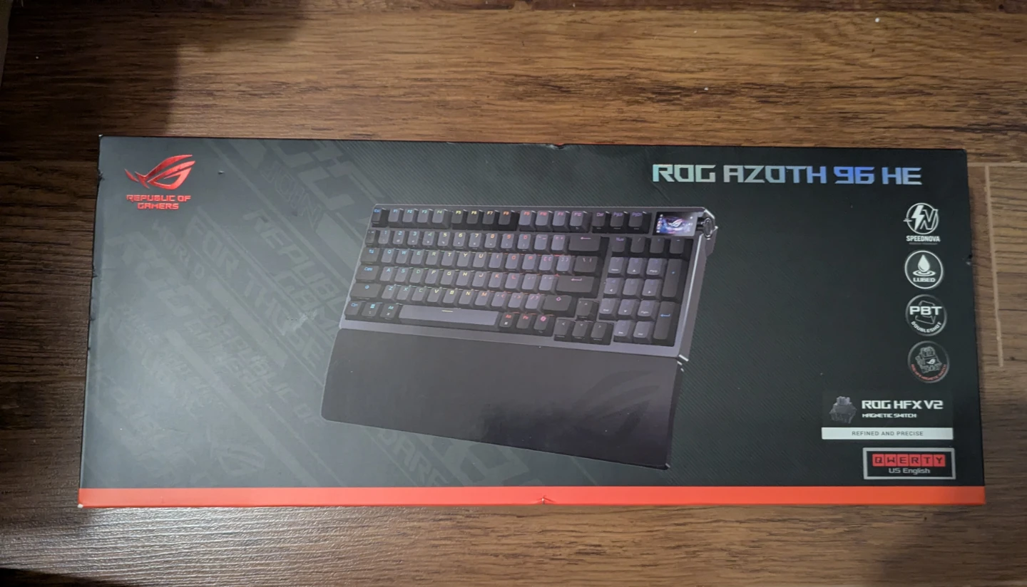 Asus ROG Azoth 96 HE gaming keyboard brand new sealed box