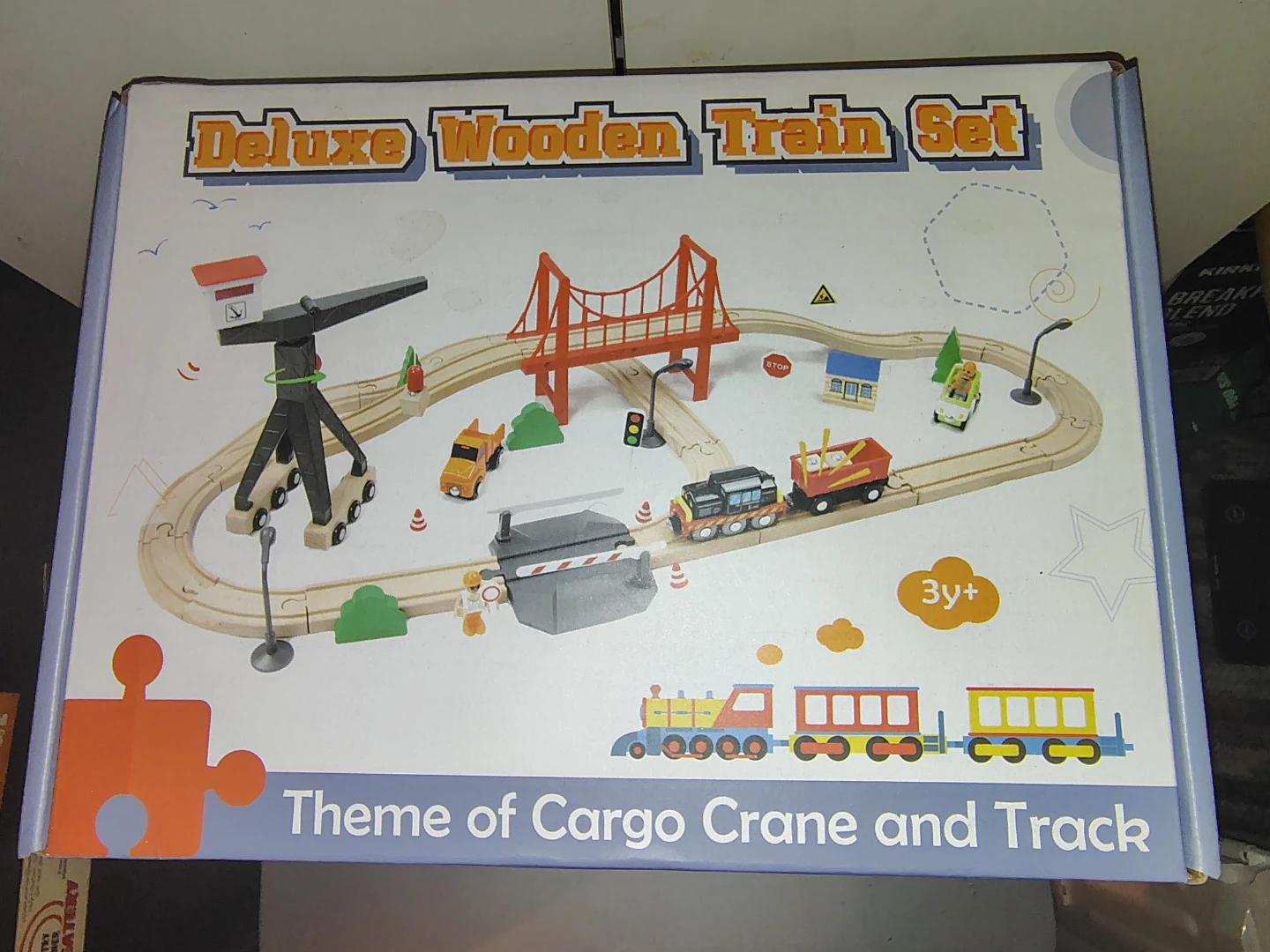 Wood City Deluxe Wooden Train Set