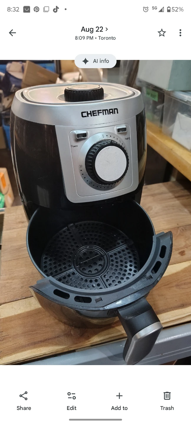 Chefman TurboFry Air Fryer RJ38-2LM 2 quart - photo 3