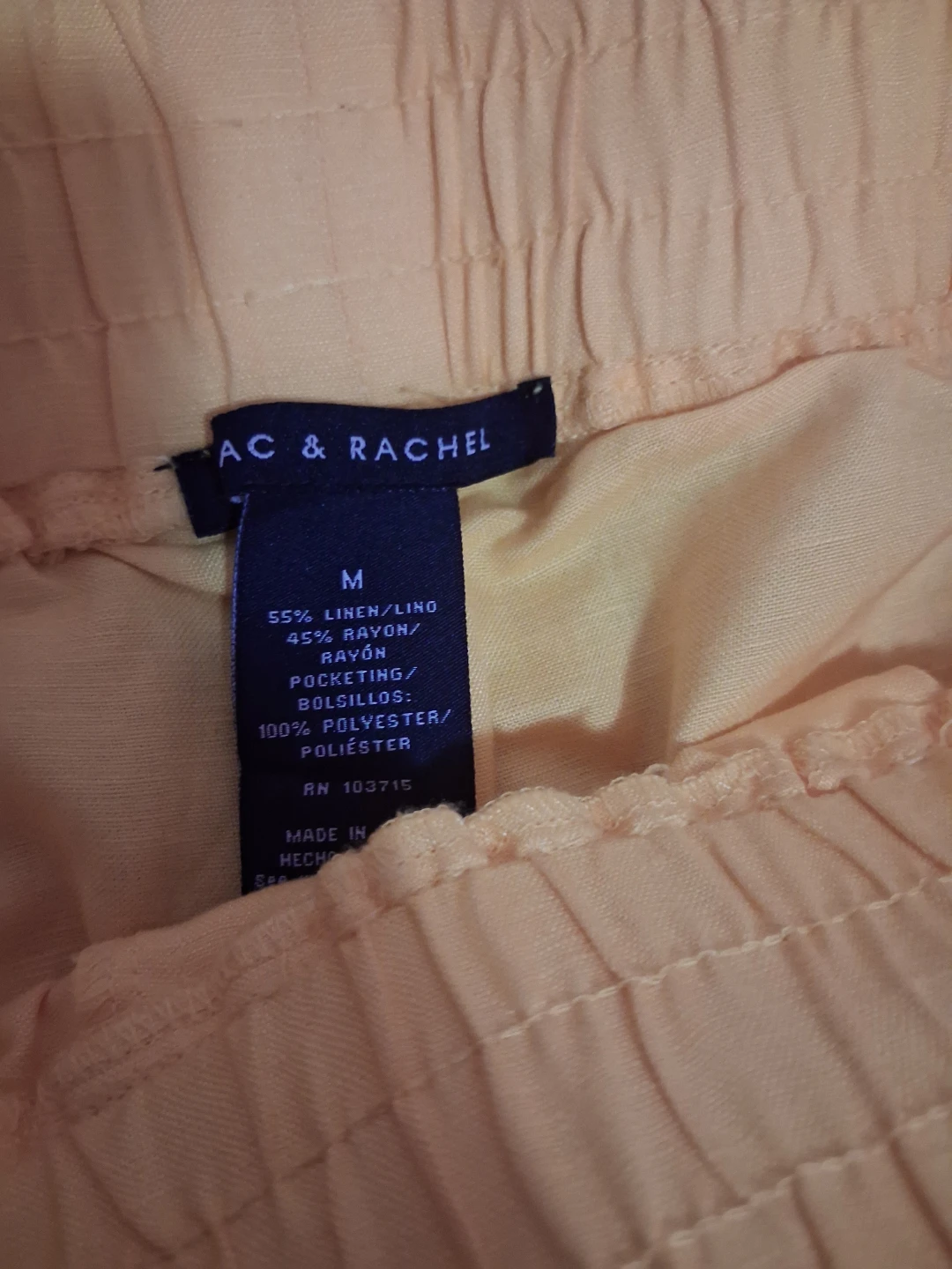 Mac & Rachel Yellow Linen Blend Pants