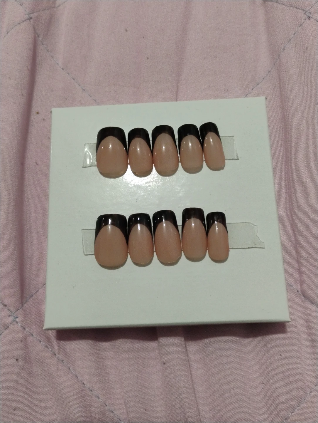 Black French Tip Press-On Nails