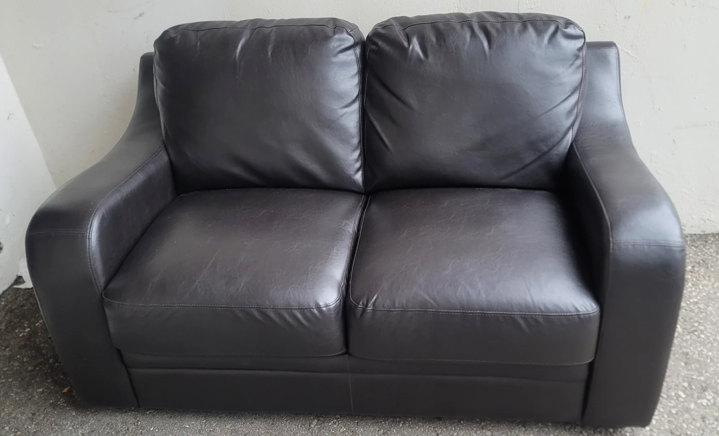 Dark Brown Two-Seater Loveseat - photo 2